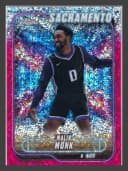 Malik Monk #141 2024 Topps Chrome Basketball Magenta Speckle