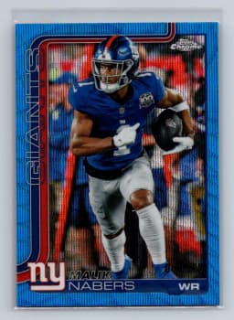 Malik Nabers #BA-MN 2025 Topps Chrome Football Base Cards Autograph Variation