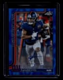 Malik Nabers #BA-MN 2025 Topps Chrome Football Base Cards Autograph Variation