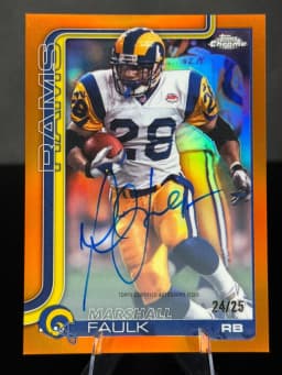 Marshall Faulk #CLA-MF 2025 Topps Chrome Football Chrome Legends Autographs