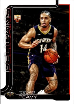Micah Peavy #241 Rookie Card 2025-26 Topps
