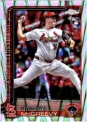 Michael McGreevy #29 Rookie Card 2025 Topps Chrome Raywave Refractors