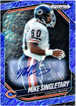 Mike Singletary #23 2025 Panini Prizm Black Blue Shimmer FOTL /15