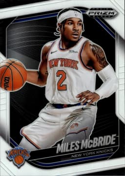 Miles McBride #189 2024-25 Panini Prizm Black White