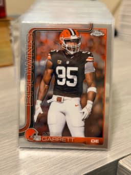 Myles Garrett #BA-MG 2025 Topps Chrome Football Base Cards Autograph Variation