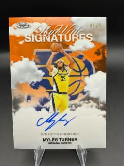 Myles Turner #SWS-MT 2025-26 Topps Chrome Basketball Sky Write Signatures