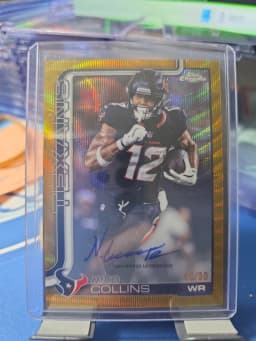 Nico Collins #BA-NC 2025 Topps Chrome Football Base Cards Autograph Variation