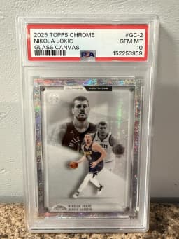 Nikola Jokić #GC-2 2025-26 Topps Chrome Basketball Glass Canvas