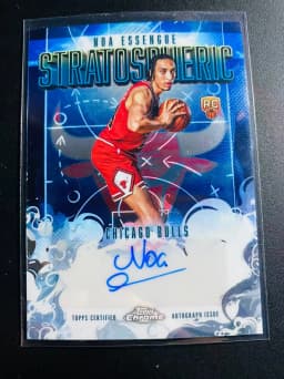 Noa Essengue #SMR-NE Rookie Card 2025-26 Topps Chrome Basketball Stratospheric Signatures Rookies