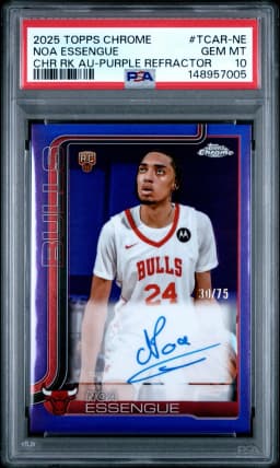 Noa Essengue #TCAR-NE Rookie Card 2025-26 Topps Chrome Basketball Topps Chrome Autographs Rookies