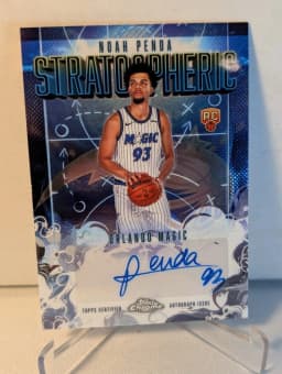 Noah Penda #SMR-NP Rookie Card 2025-26 Topps Chrome Basketball Stratospheric Signatures Rookies