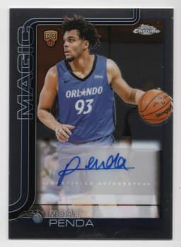Noah Penda #TCAR-NP Rookie Card 2025-26 Topps Chrome Basketball Topps Chrome Autographs Rookies
