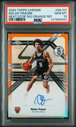 Nolan Traore #NS-NT Rookie Card 2025-26 Topps Chrome Basketball Next Stop Signatures