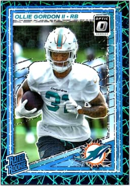 Ollie Gordon II #218 Rookie Card 2025 Donruss Optic Teal Velocity