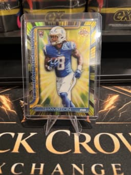 Omarion Hampton #RR-7 Rookie Card 2025 Topps Chrome Football Chrome Radiating Rookies