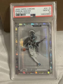 Pascal Siakam #GC-16 2025-26 Topps Chrome Basketball Glass Canvas