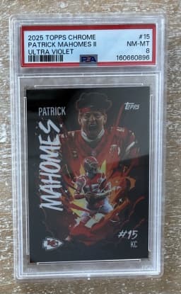 Patrick Mahomes II #UV-15 2025 Topps Chrome Football Ultra Violet
