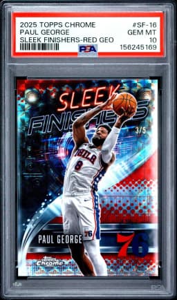 Paul George #SF-16 2025-26 Topps Chrome Basketball Sleek Finishers