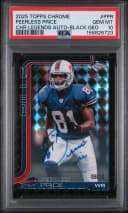 Peerless Price #CLA-PPR 2025 Topps Chrome Football Chrome Legends Autographs