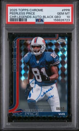 Peerless Price #CLA-PPR 2025 Topps Chrome Football Chrome Legends Autographs