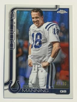 Peyton Manning #HOCA-PM 2025 Topps Chrome Football Hall of Chrome Autographs