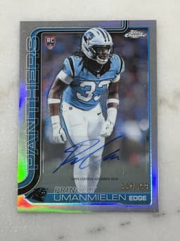 Princely Umanmielen #RA-PU Rookie Card 2025 Topps Chrome Football Rookies Autograph Variation