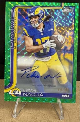 Puka Nacua #BA-PN 2025 Topps Chrome Football Base Cards Autograph Variation