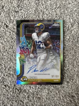 Puka Nacua #FSA-PN Rookie Card 2025 Topps Chrome Football Future Stars Autographs