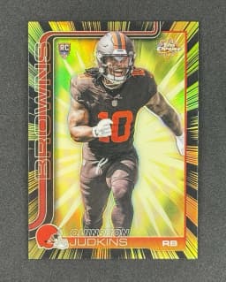 Quinshon Judkins #RR-18 Rookie Card 2025 Topps Chrome Football Chrome Radiating Rookies