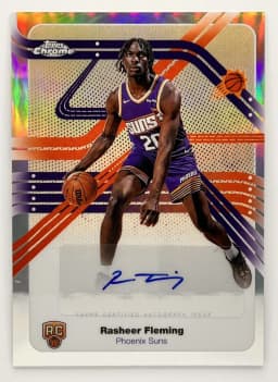 Rasheer Fleming #NS-RF Rookie Card 2025-26 Topps Chrome Basketball Next Stop Signatures