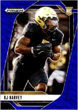 RJ Harvey #135 Rookie Card 2025 Panini Prizm Draft Picks Prizms Blue Wave