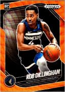 Rob Dillingham #39 Rookie Card 2024-25 Panini Prizm Black Orange Wave