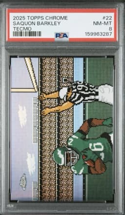 Saquon Barkley #TECMO-22 2025 Topps Chrome Football Tecmo Super Bowl