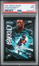 Saquon Barkley #UV-20 2025 Topps Chrome Football Ultra Violet