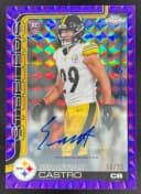 Sebastian Castro #RA-SC Rookie Card 2025 Topps Chrome Football Rookies Autograph Variation