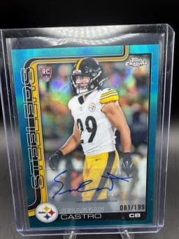 Sebastian Castro #RA-SC Rookie Card 2025 Topps Chrome Football Rookies Autograph Variation