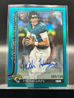 Seth Henigan #RA-SH Rookie Card 2025 Topps Chrome Football Rookies Autograph Variation