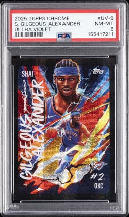 Shai Gilgeous-Alexander #UV-9 2025-26 Topps Chrome Basketball Ultra Violet