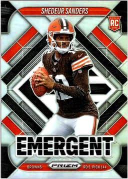 Shedeur Sanders #302 Rookie Card 2025 Panini Prizm Emergent Silver