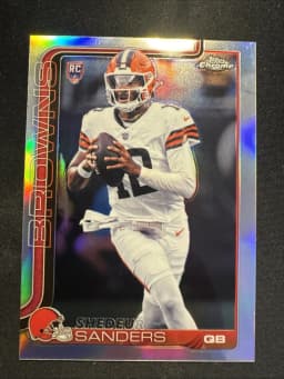Shedeur Sanders #315 Rookie Card 2025 Topps Chrome Football
