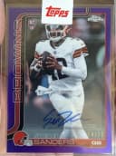 Shedeur Sanders #RA-SSA Rookie Card 2025 Topps Chrome Football Rookies Autograph Variation