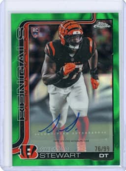 Shemar Stewart #RA-SS Rookie Card 2025 Topps Chrome Football Rookies Autograph Variation