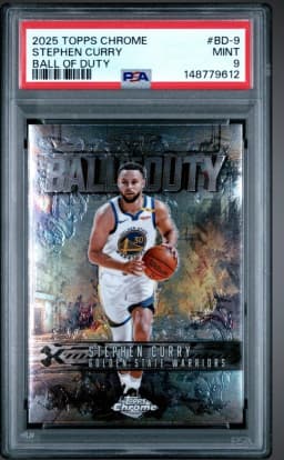 Stephen Curry #BD-9 2025-26 Topps Chrome Basketball Ball Of Duty