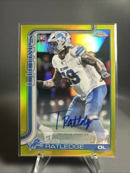 Tate Ratledge #RA-TR Rookie Card 2025 Topps Chrome Football Rookies Autograph Variation