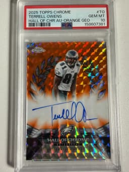 Terrell Owens #HOCA-TO 2025 Topps Chrome Football Hall of Chrome Autographs