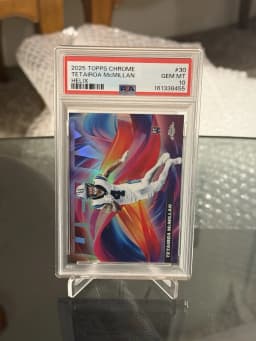Tetairoa McMillan #HX-30 Rookie Card 2025 Topps Chrome Football Helix