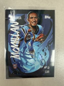 Tetairoa McMillan #UV-5 Rookie Card 2025 Topps Chrome Football Ultra Violet