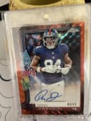 Theo Johnson #FSA-TJ Rookie Card 2025 Topps Chrome Football Future Stars Autographs