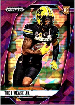 Theo Wease Jr. #72 2025 Panini Prizm Draft Picks Prizms Purple Ice