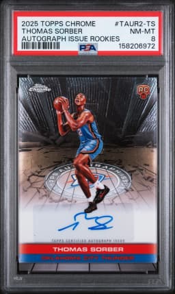 Thomas Sorber #TAUR2-TS Rookie Card 2025-26 Topps Chrome Basketball Topps Autograph Issue Rookies 2
